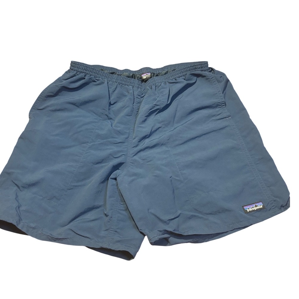 Patagonia Mens Baggies 6" swim shoes Shorts Large Blue NetPlus Nylon lined